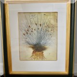 A41. Framed botanical print.